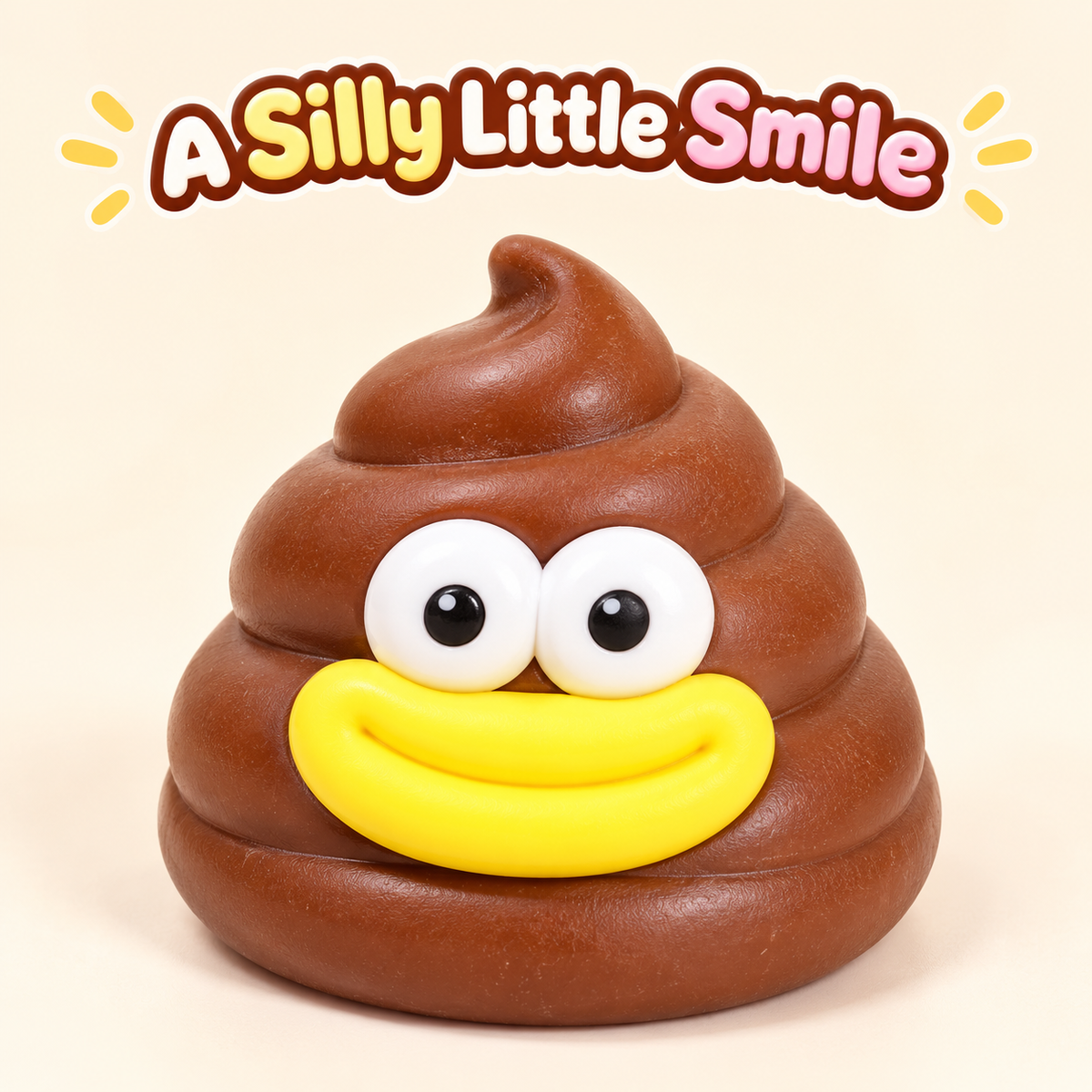 Poop Crunchy Squishy Toy with a Brown Swirl Shape and Funny Face · mproduct-d71eefd8363d27398b9e
