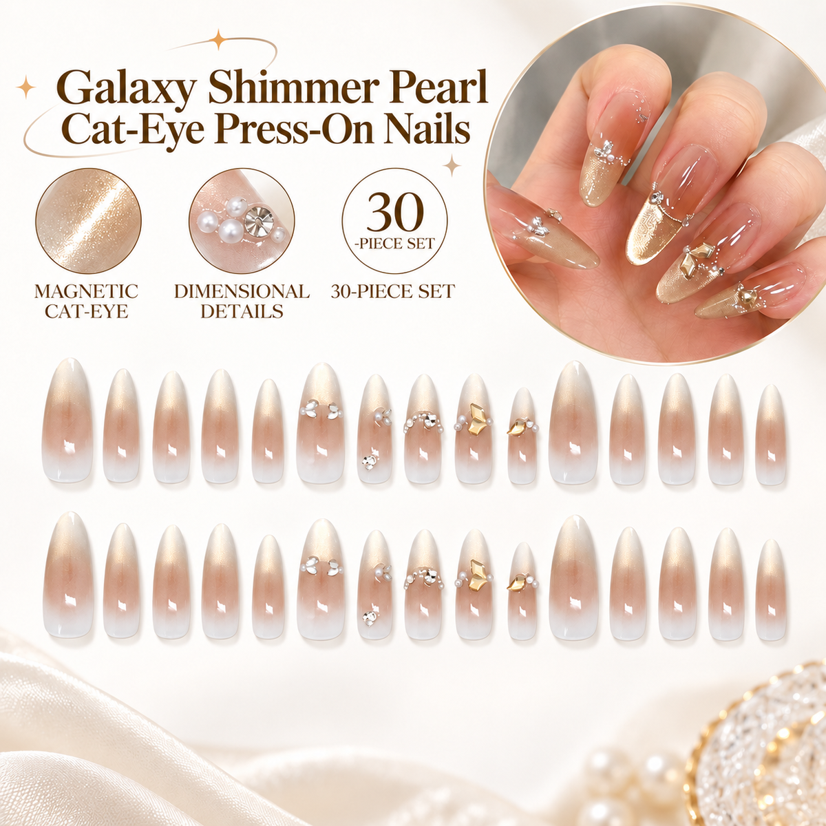Galaxy Pearl Cat Eye French Press On Nail Set · mproduct-da9c847b3ae1e2c71013
