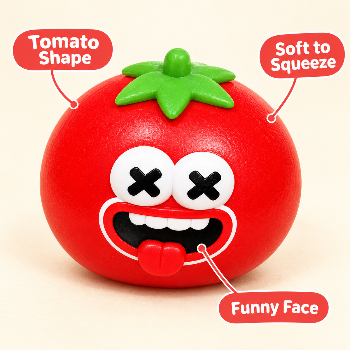 Tomato Crunchy Squishy Toy with a Green Leaf Top and Funny Face · mproduct-dcc8e9feebd4493e4390