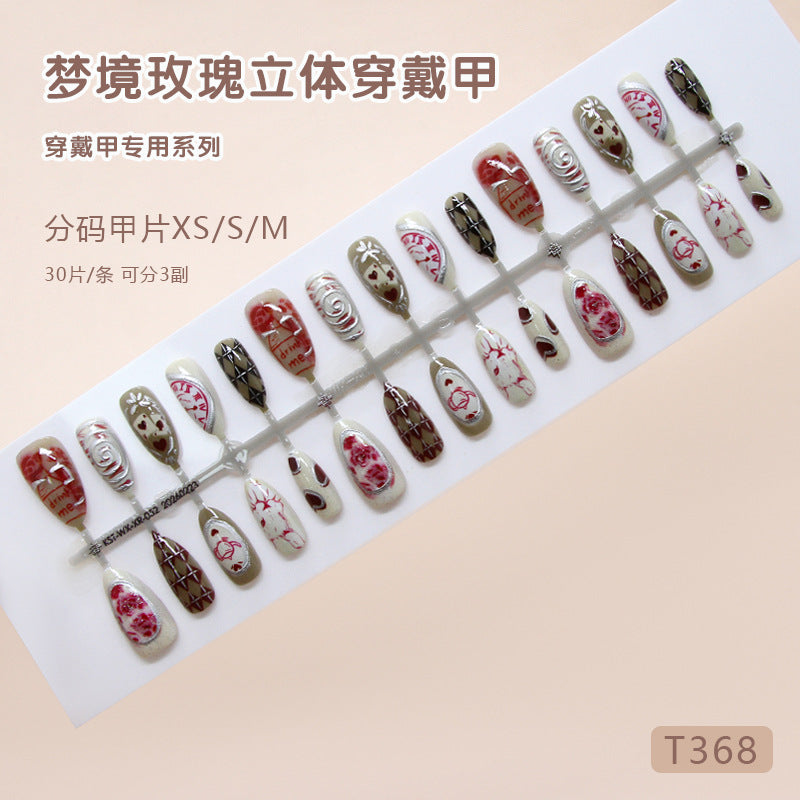 Dream Rose Heart Animal Press On Nails · mproduct-df5154928f14f5858f8f
