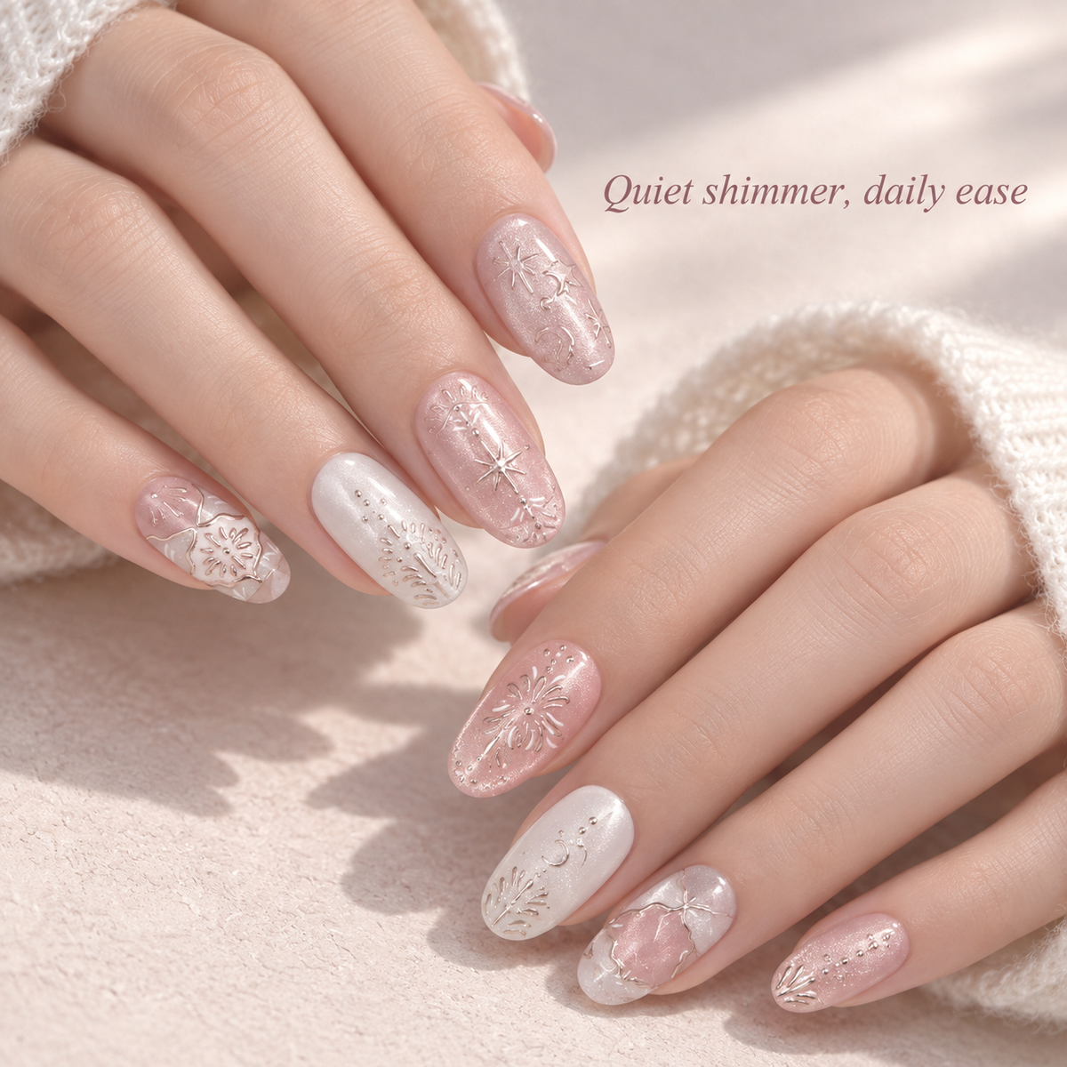 Berry Mirror Fireworks Cat Eye Press On Nail Set · mproduct-e381d7073e02f5602d08