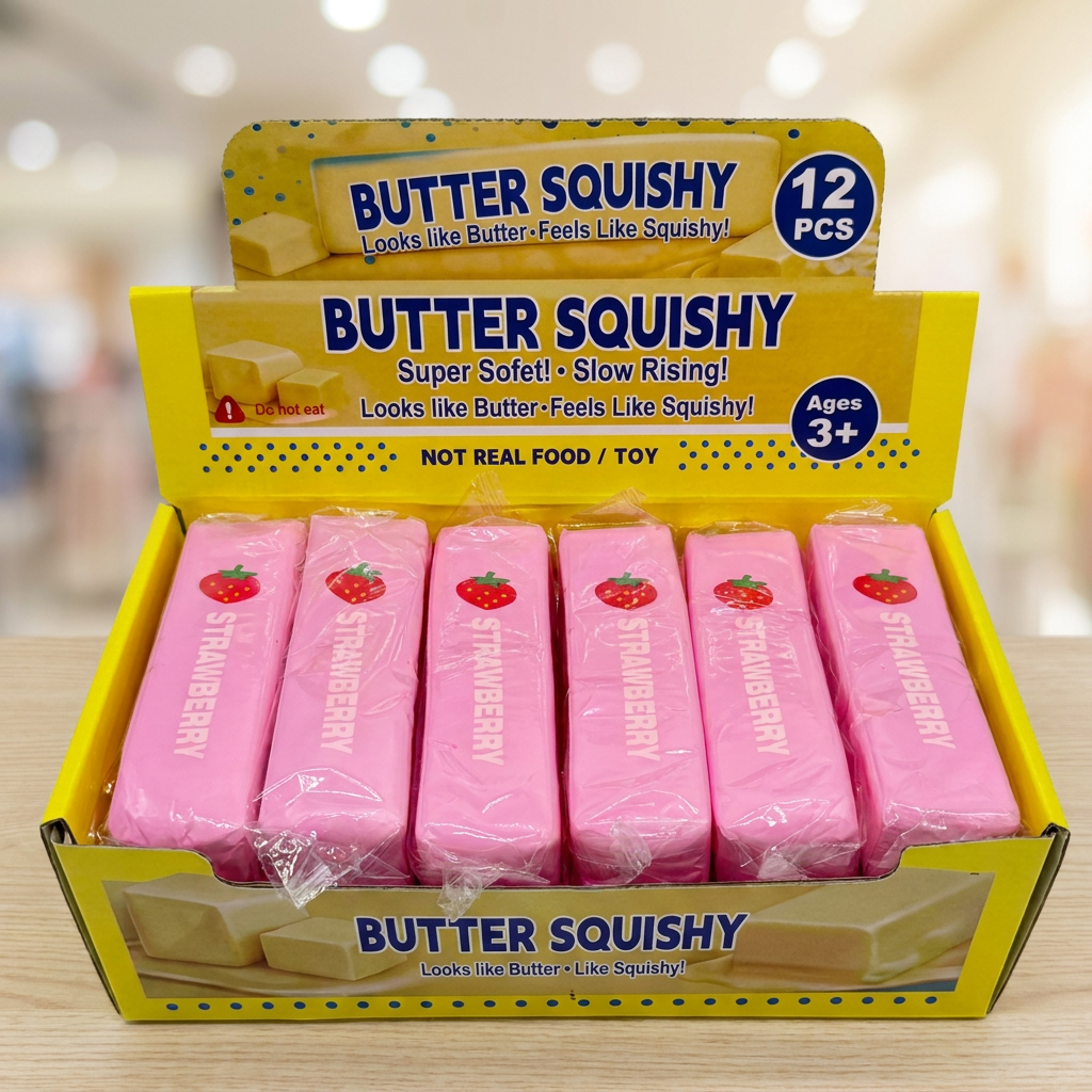 Strawberry Butter Stick Squishy Toy – 13.5cm Display Box · mproduct-e6233c83a1a37f0e5c88