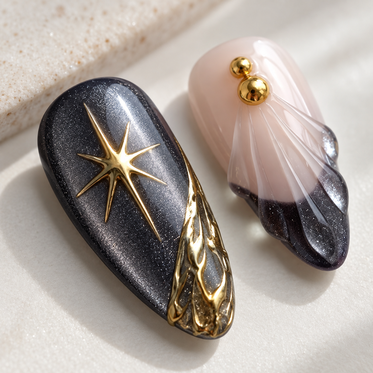 Gilded Starlight Cat Eye Press On Nail Set · mproduct-e88ef6f05d55e8613f70