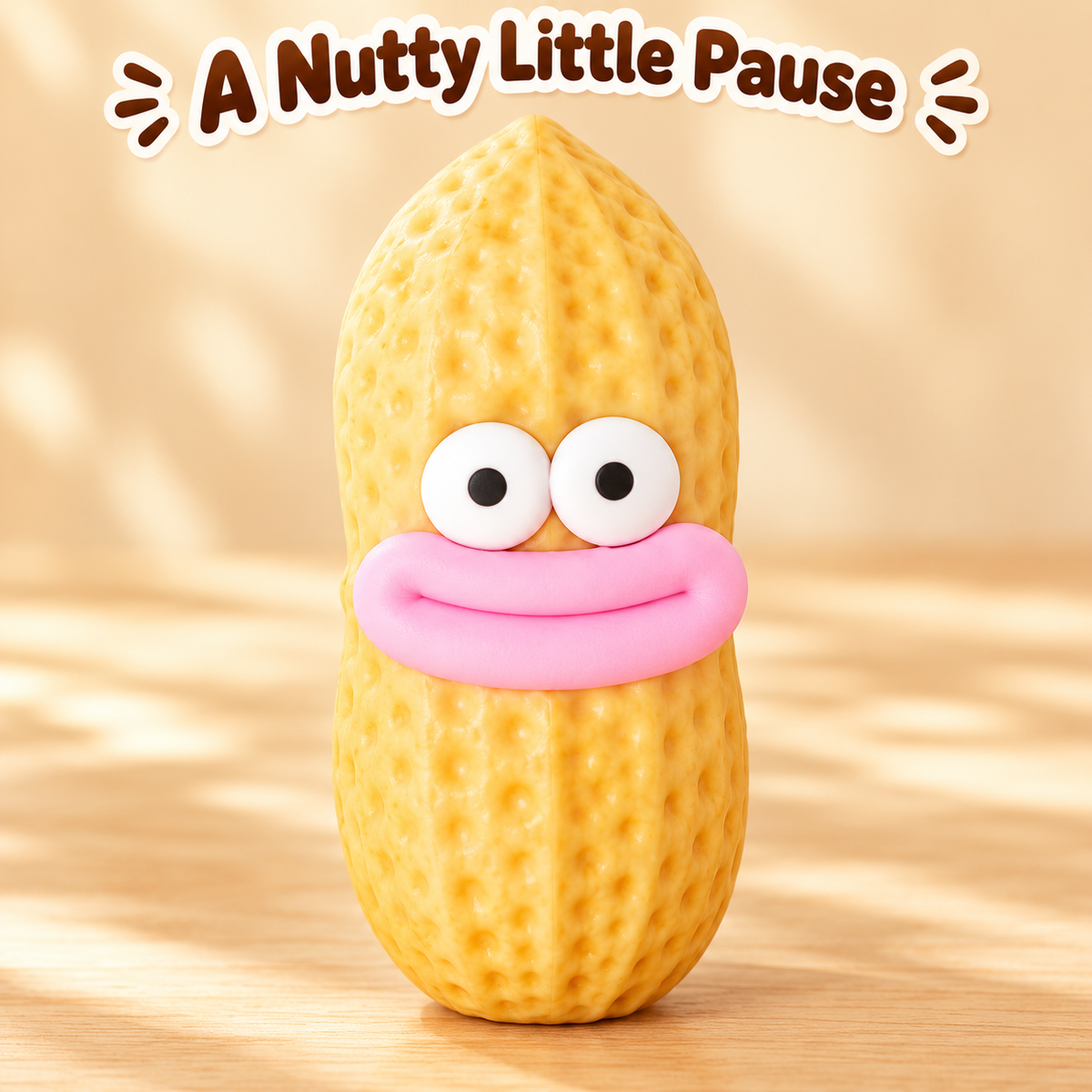 Peanut Crunchy Squishy Toy with a Textured Shell and Funny Face · mproduct-e8fc02ea1e7e4e850115