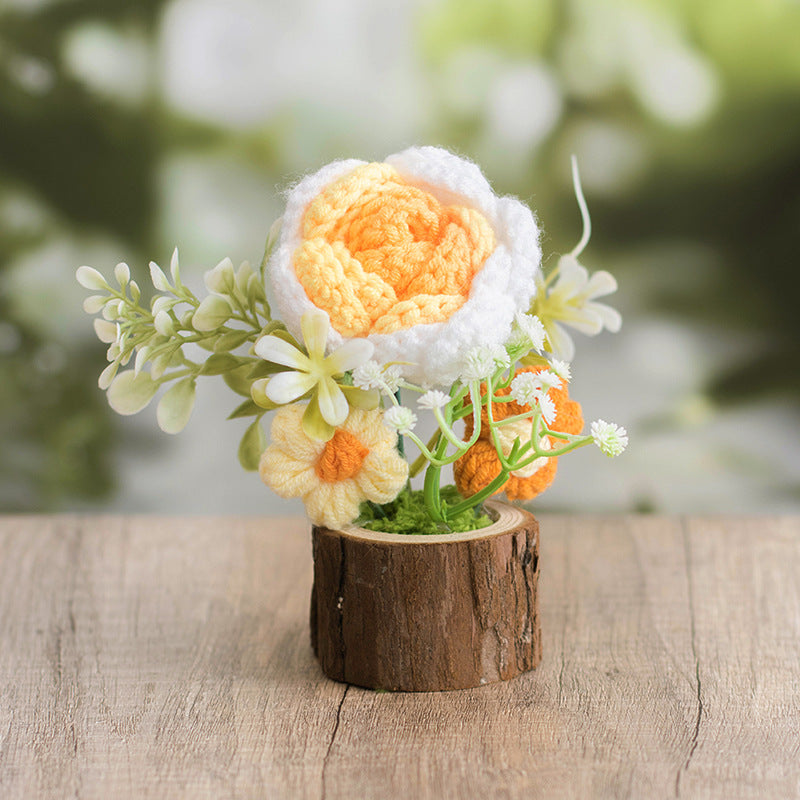 Mini Crochet Flower Wood Pot · mproduct-eb8f695a1c8c26bb4b1f