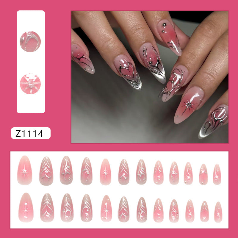 Blush Pearl Metallic Heart Press On Nail Set · mproduct-ec178e096e63265a4da1
