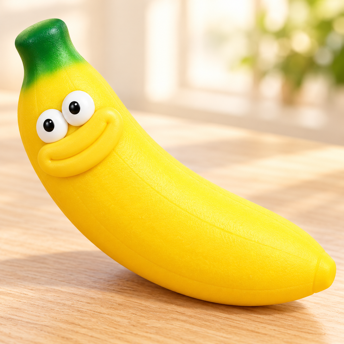 Banana Crunchy Squishy Toy with a Curved Yellow Shape and Funny Face · mproduct-ecb2aa9db2e7c5269dfa
