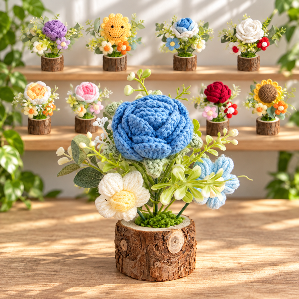 Mini Crochet Flower Wood Pot · mproduct-edc9431217821f969750