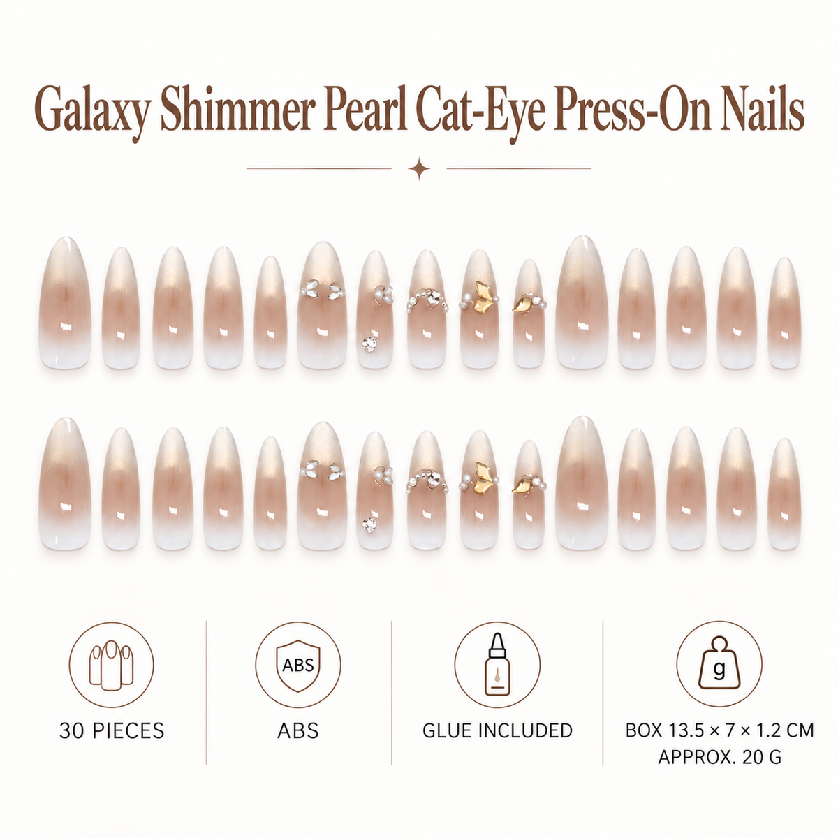 Galaxy Pearl Cat Eye French Press On Nail Set · mproduct-ee015d1636ab7b1157d8