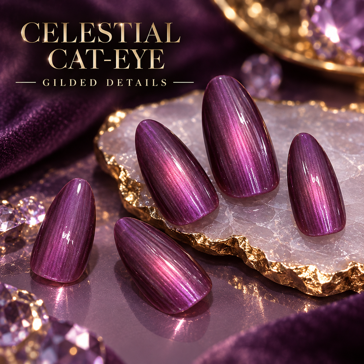 Purple Galaxy Cat Eye Press On Nail Set · mproduct-ee3906d6cd2795f0997b