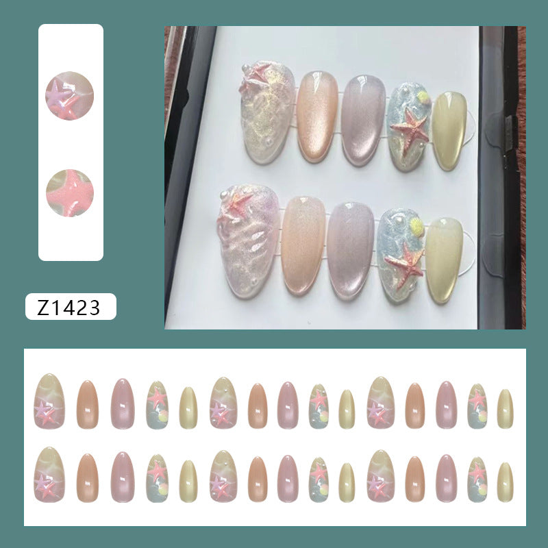 Seaside Pearl Shell Cat Eye Press On Nail Set · mproduct-ee9b37bb4f7123f978fe