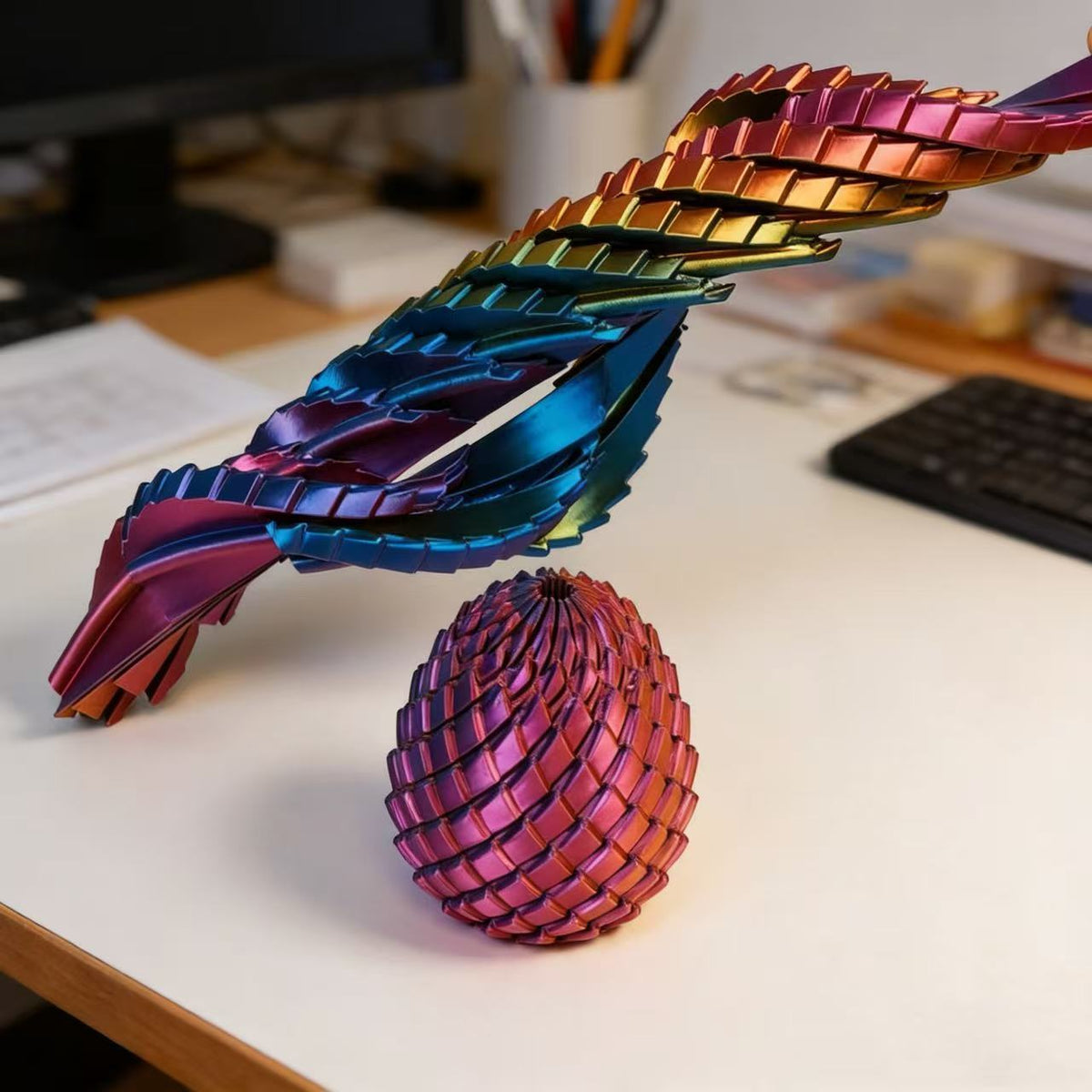 Articulated 3D Printed Dragon Egg Fidget Toy 7.5cm · mproduct-f2e5405017dbe9d156f8