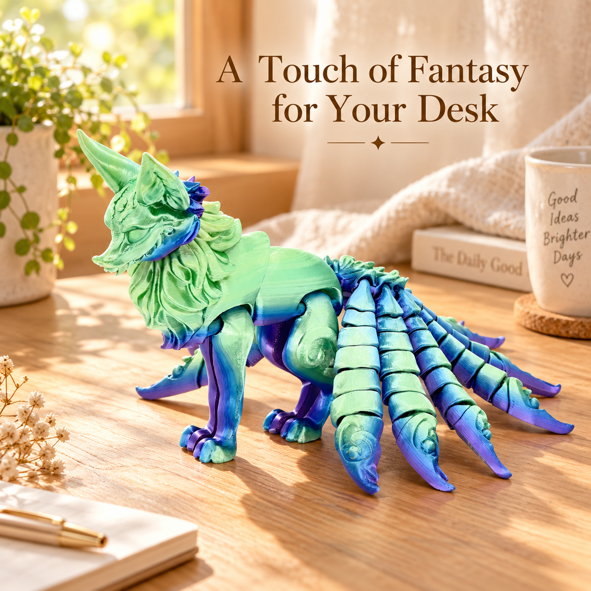 Articulated Rainbow Nine-Tailed Fox – 23 cm · mproduct-f47d2d6d65ad9c71e817