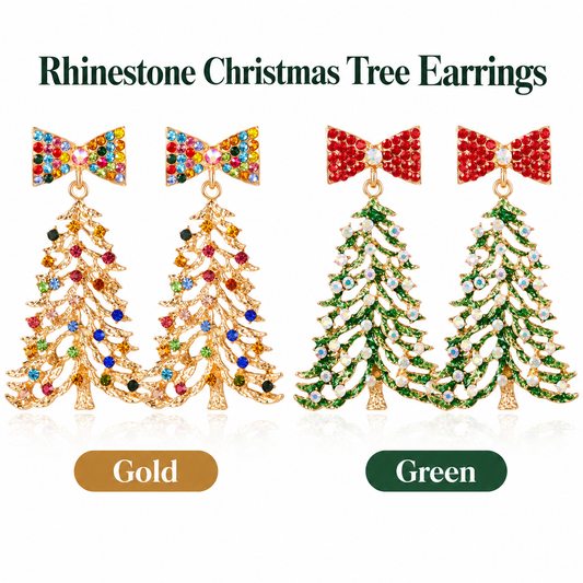Rhinestone Christmas Tree Earrings Two Colors · mproduct-f53d6bd9d8bca546ec8f