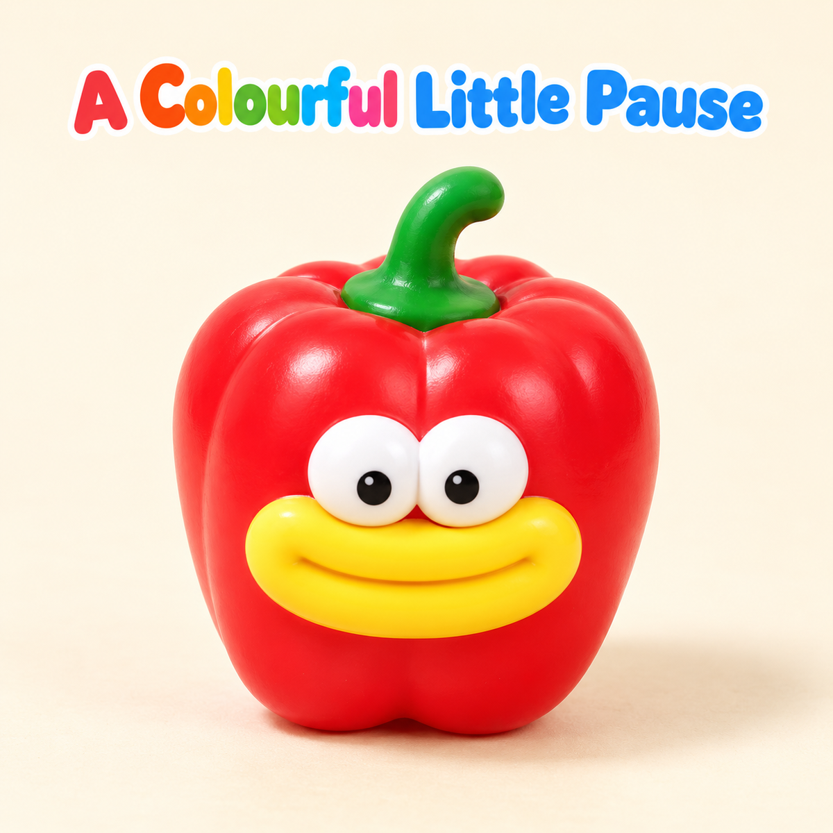 Bell Pepper Crunchy Squishy Toy with a Green Stem and Funny Face · mproduct-f89ce16dfeb3446d1447