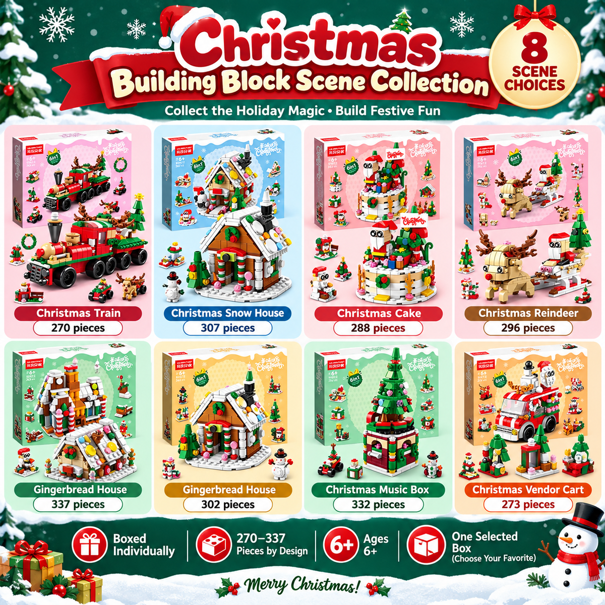 Christmas Building Block Scene Collection Eight Designs · mproduct-fe4b96a3597a5acbed8d