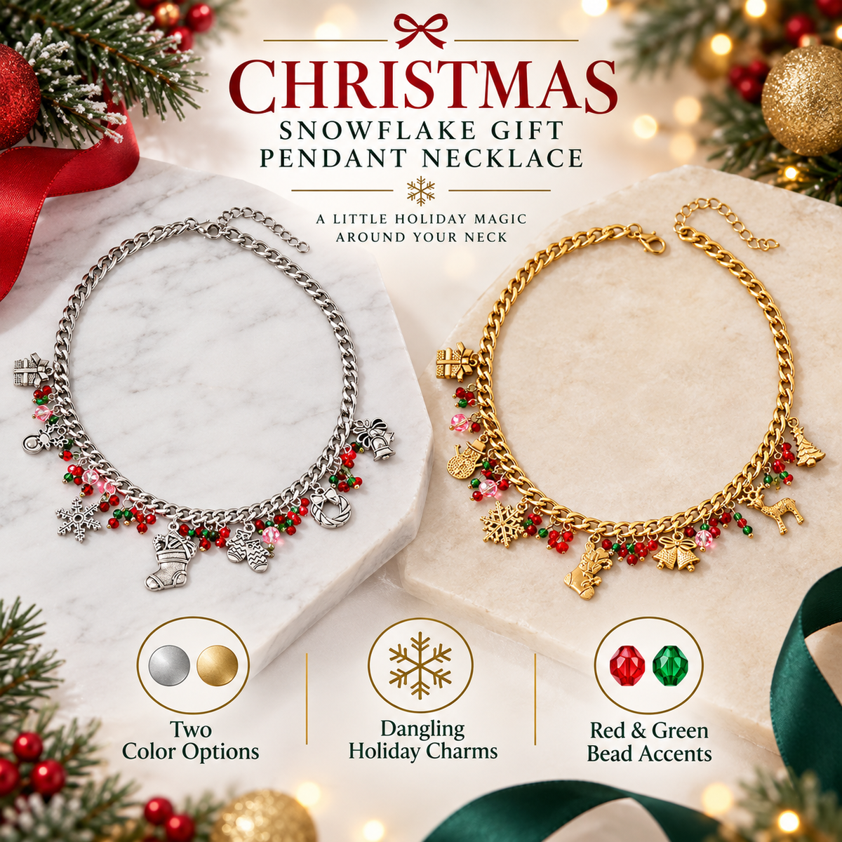 Christmas Snowflake Gift Pendant Necklace · mproduct-ff8b4d460cfe8a96e5bd