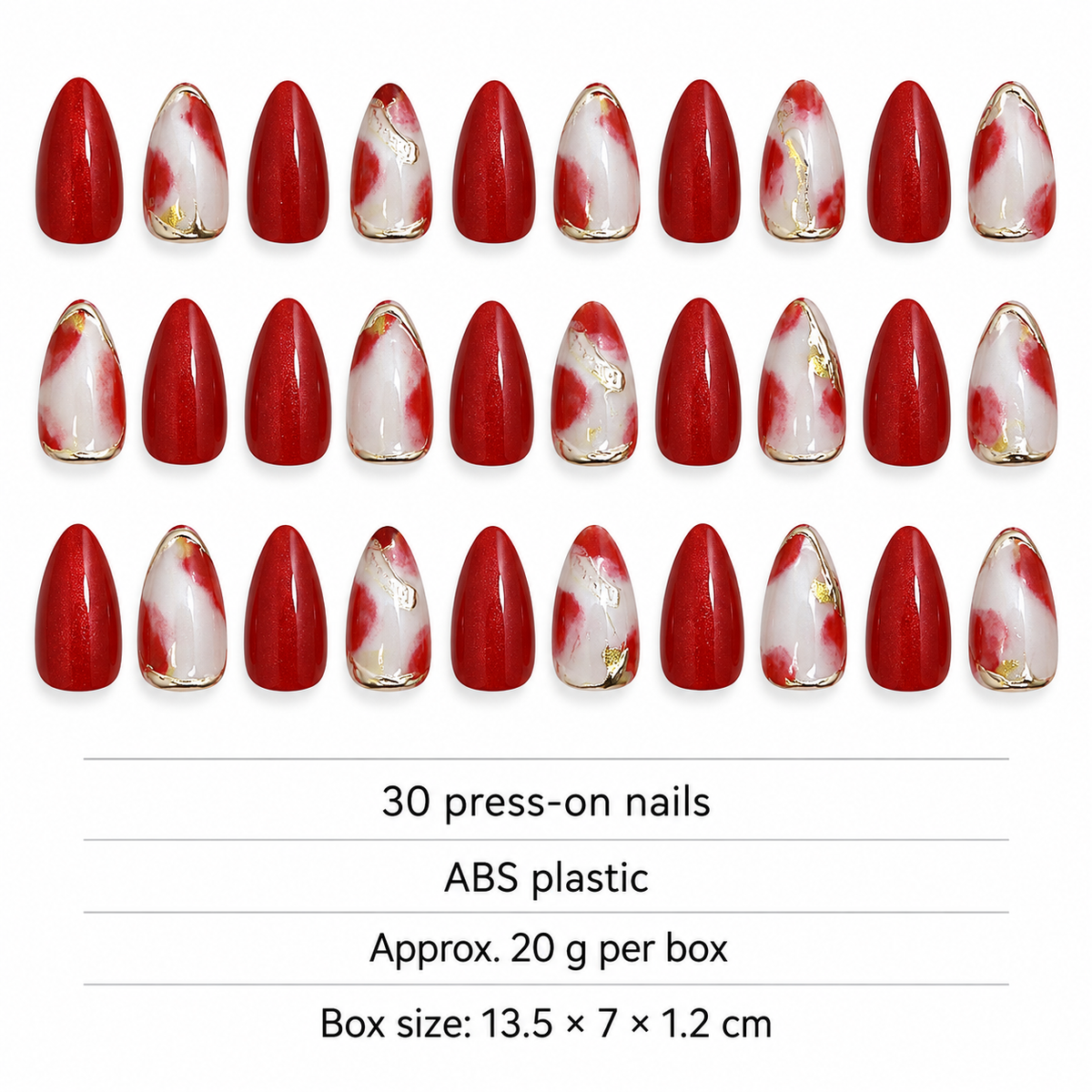 Crimson Gilded Cat Eye Press On Nail Set — product image 7