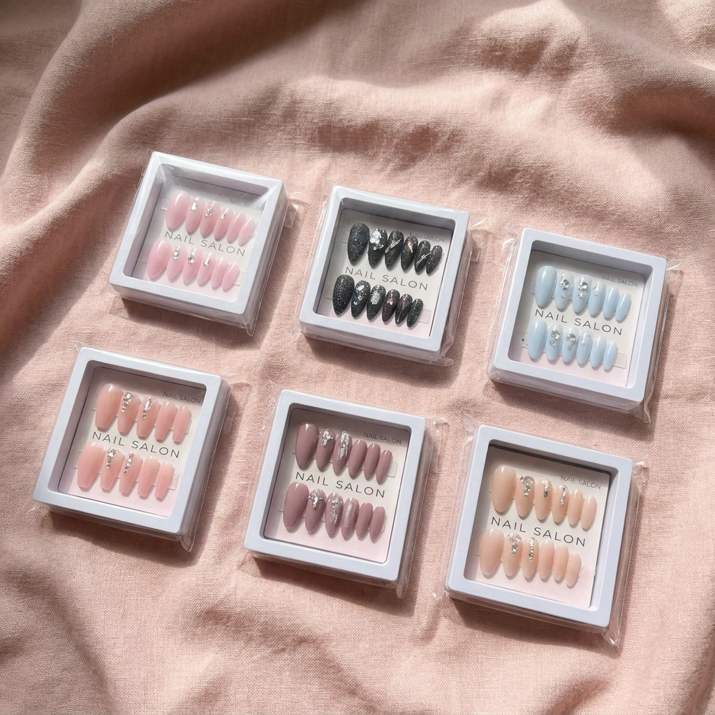 picture frame full-crystal cat-eye press-on nails