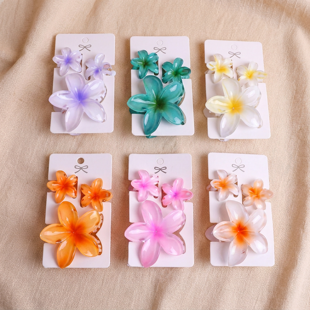 Egg Flower Claw Clips 3pcs