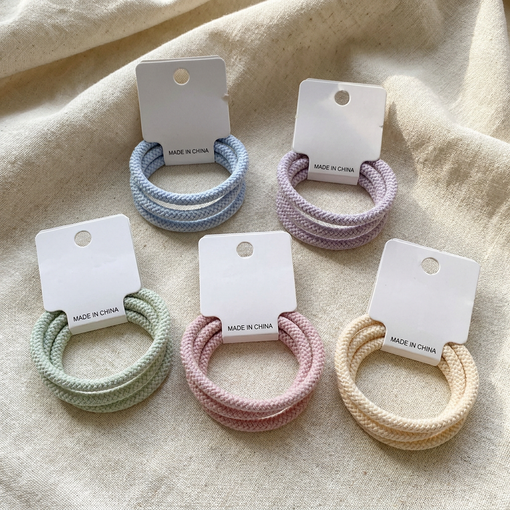 Colorful Nylon Mesh Hair Ties 3pcs
