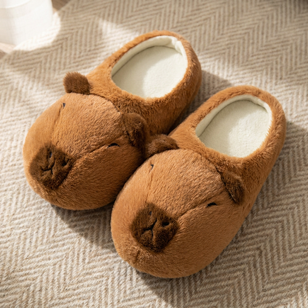 Plush Fluffy Animal Slippers