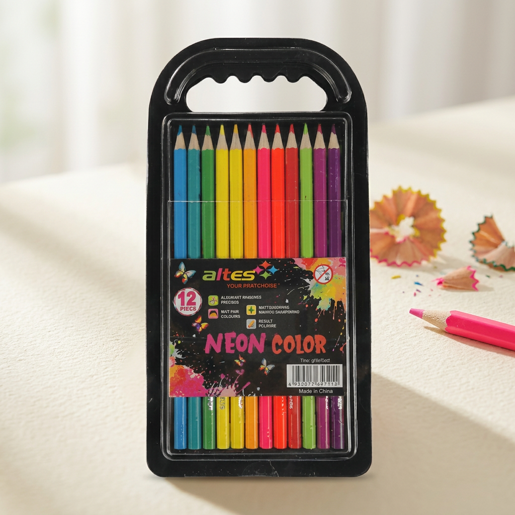 12 Neon Color Pencils