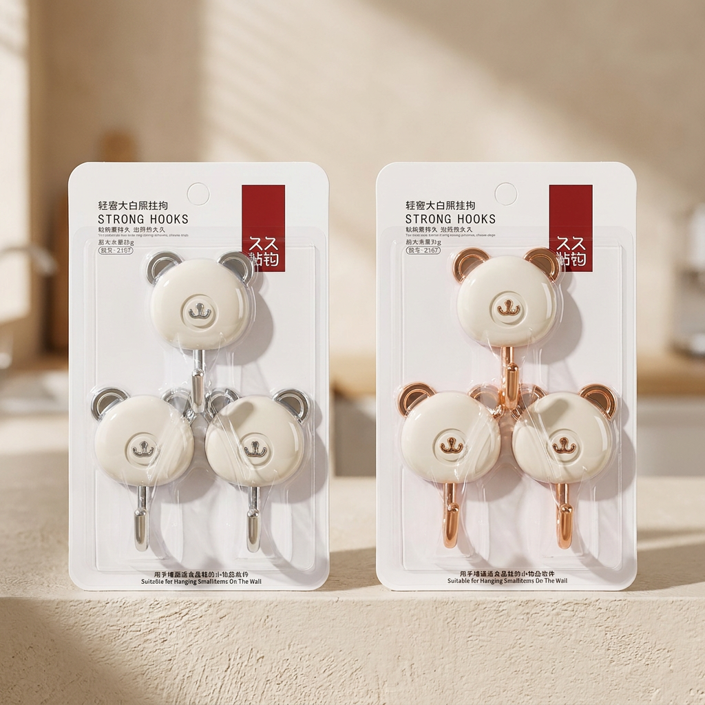 Adorable Bear Hooks, 3-Pack,