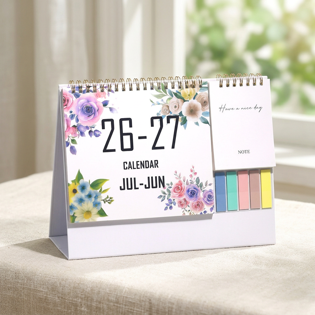 2026 Floral Desk Calendar Set
