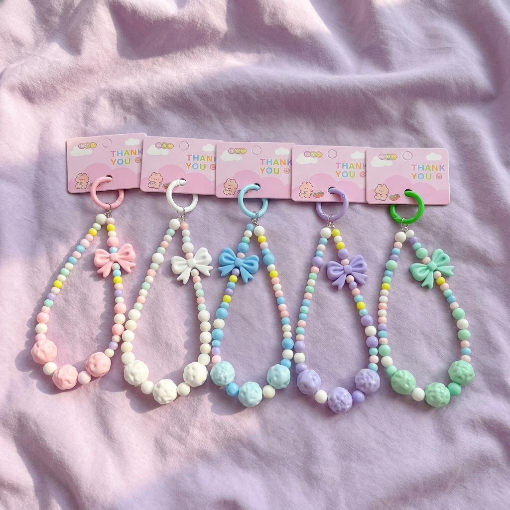 Multicolor Beaded Phone Charms