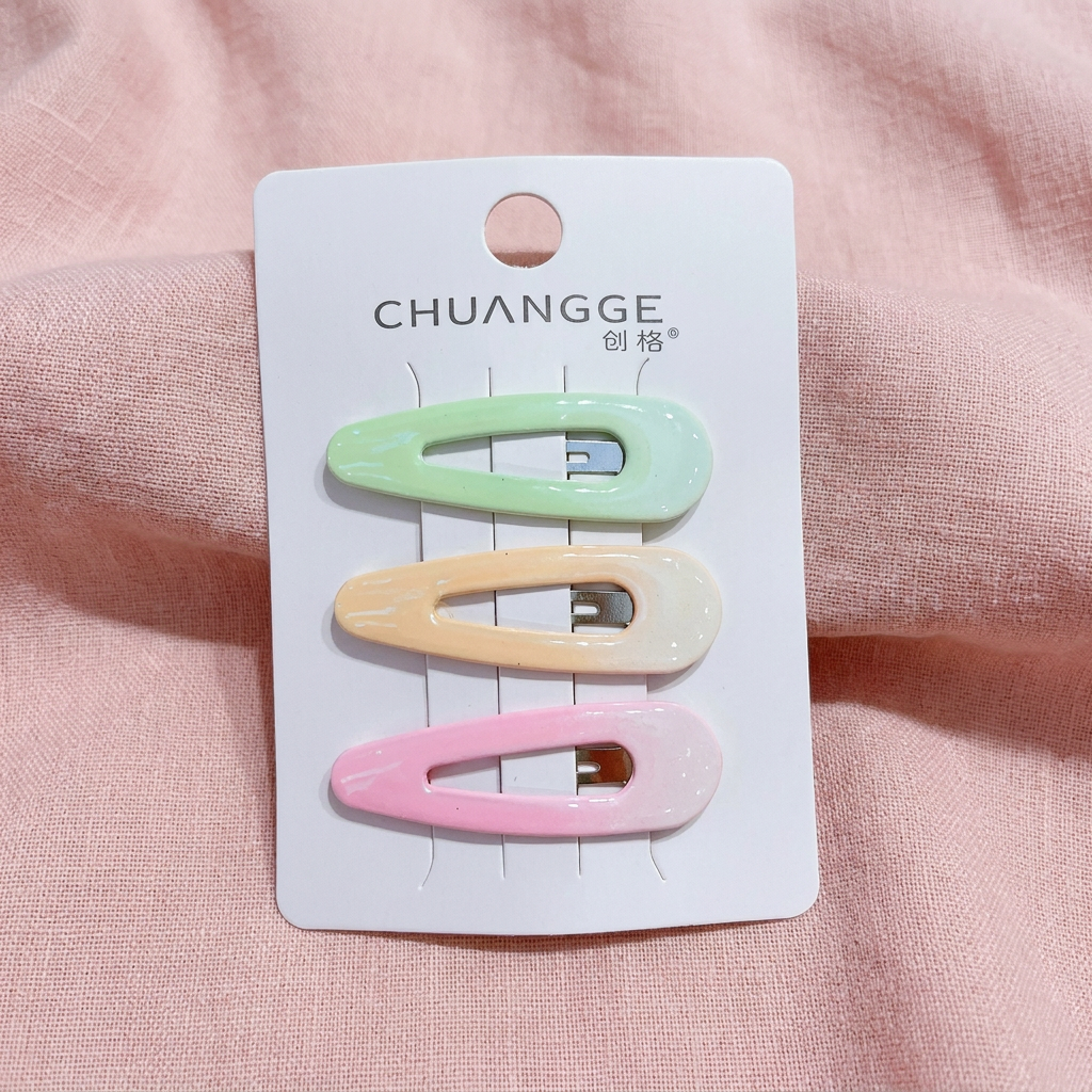 Hollow Water Drop Colorful Gradient Leather Case 5CM 3pcs