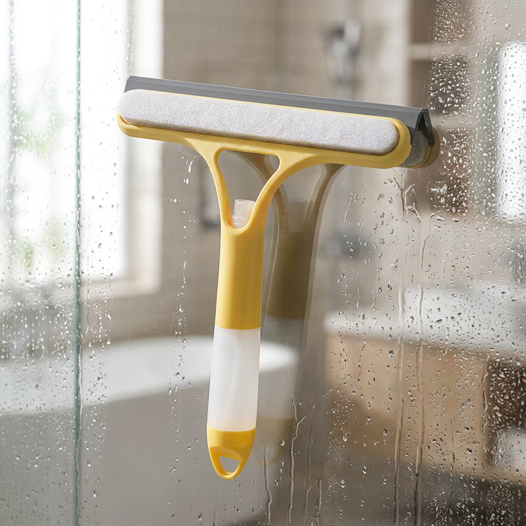 3-in-1 Window Squeegee with Spray Bottle