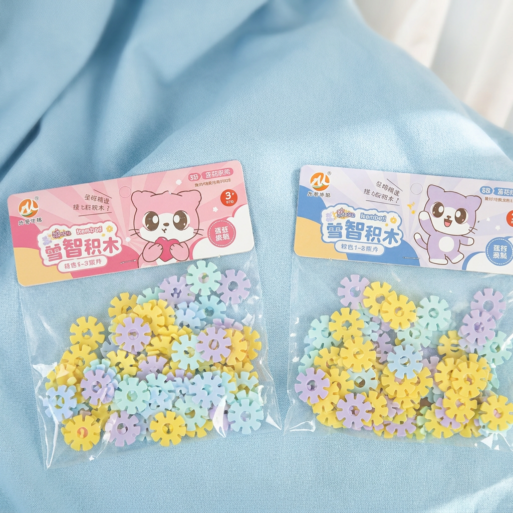 Colorful Mini Snowflake Building Blocks