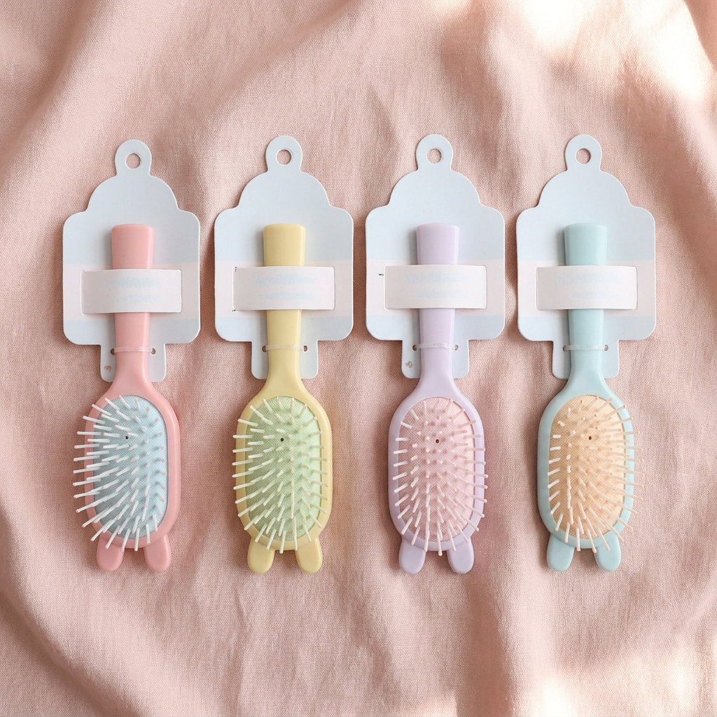 Candy color airbag comb with rabbit ears